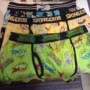 SpongeBob,Ninja Turtles & Tropical PSD Boxer Briefs Size XL